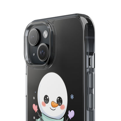 Kawaii Snowman Clear Impact-Resistant Case