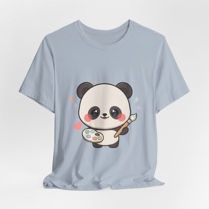Kawaii Panda Artist T-Shirt for Creative Panda Fans