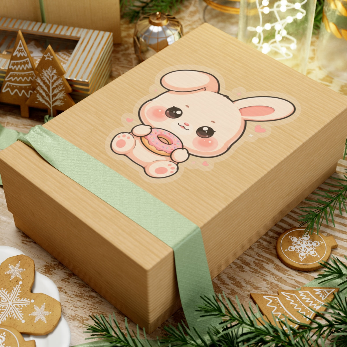 Kawaii Bunny Donut Sticker for Sweet Little Joys