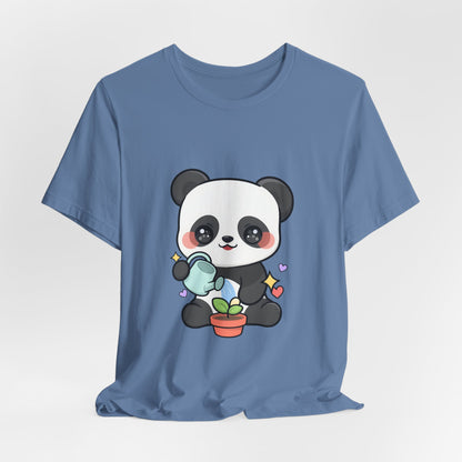 Kawaii Panda T-Shirt, Cute Plant Lover Gift