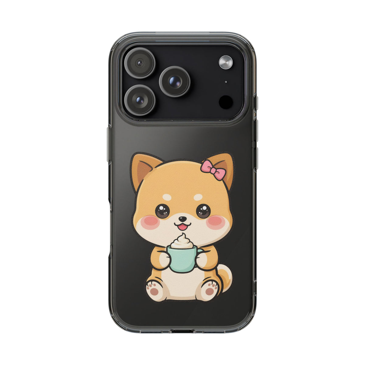 Kawaii Shiba Inu Phone Case with Latte