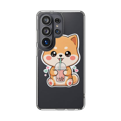 Kawaii Shiba Inu Phone Case for Bubble Tea Lovers