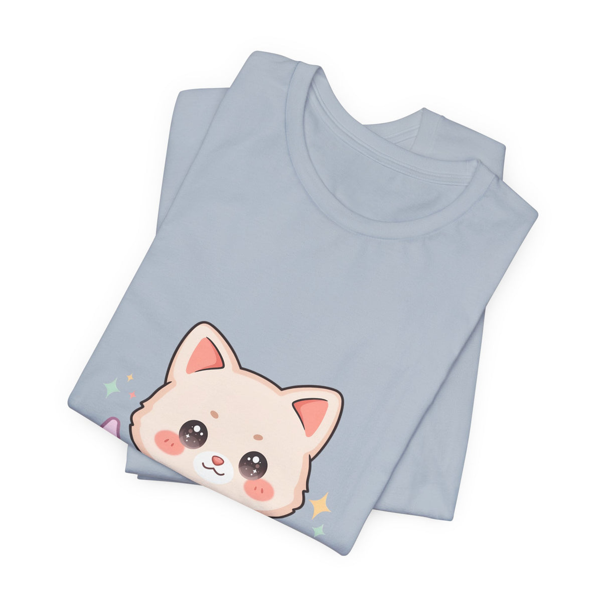 Kawaii Cat Moon T-Shirt for Cozy Night Owls