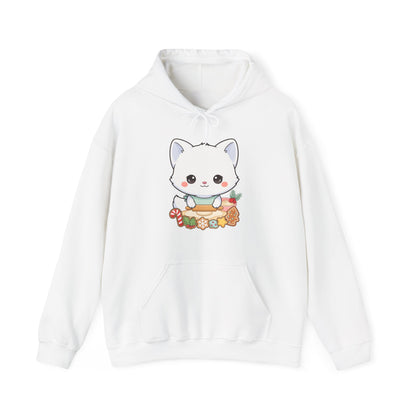 Christmas Fox Baking Hoodie, Kawaii Cookie Baker Sweatshirt
