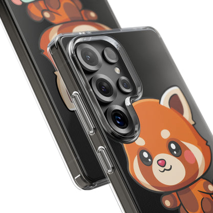 Red Panda Skateboard Phone Case, Cute Kawaii Style
