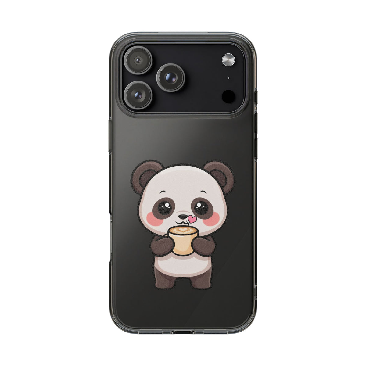 Kawaii Panda Latte Clear Impact-Resistant Case