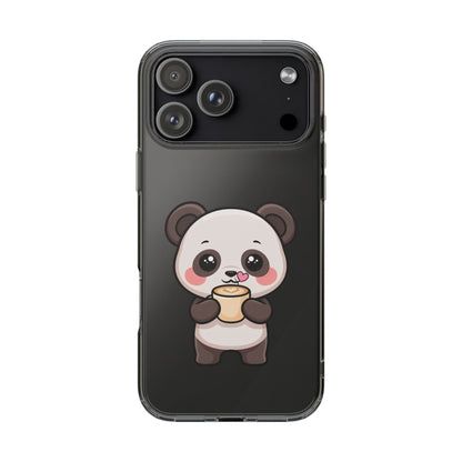 Kawaii Panda Latte Clear Impact-Resistant Case