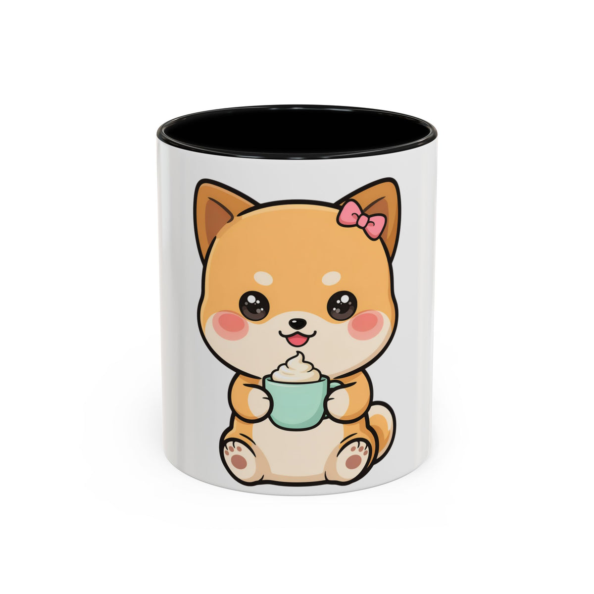 Kawaii Shiba Inu Coffee Mug, Cute Latte Lover Gift