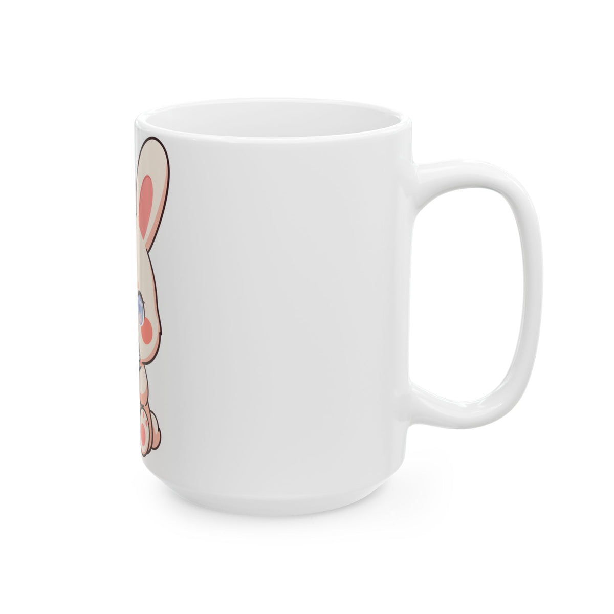 Kawaii Bunny Mug – Cute Latte Sipping Rabbit Ceramic Cup