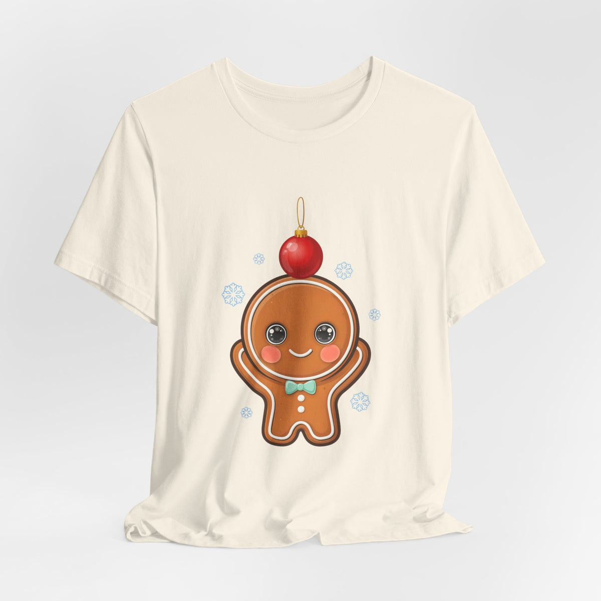 Kawaii Gingerbread Christmas Tee, Cute Holiday Unisex Shirt