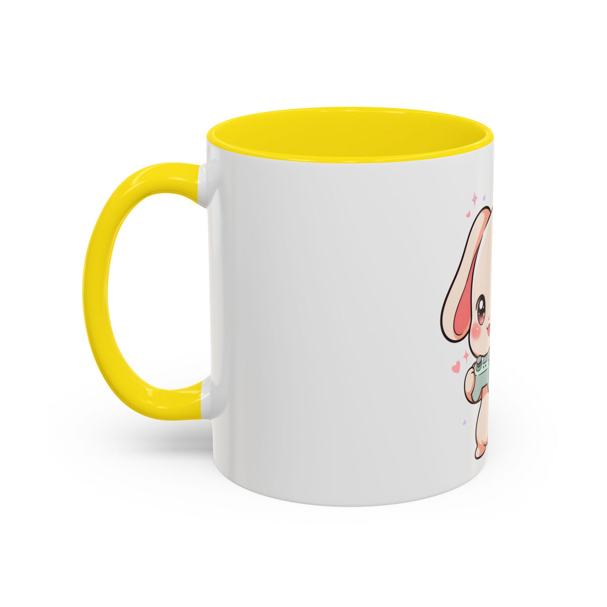 Gamer Bunny Accent Coffee Mug for Kawaii Game Lovers