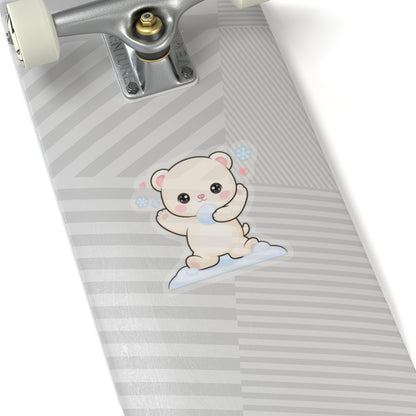 Kawaii Polar Bear Sticker for Laptops and Journals