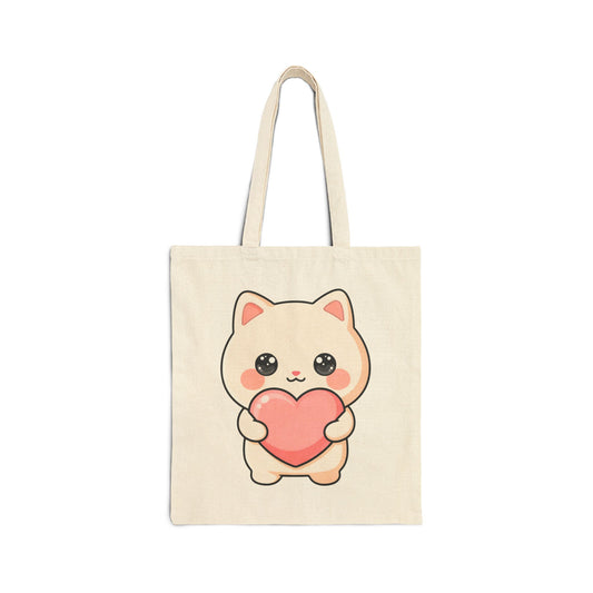 Kawaii Cat Tote Bag for Cute Art Lovers