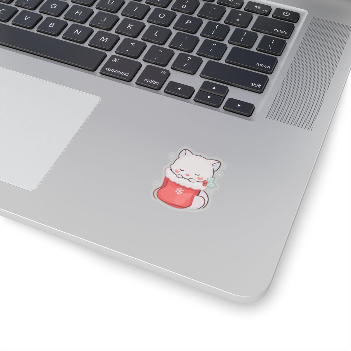 Kawaii Arctic Fox Christmas Sticker for Cozy Holiday Fans