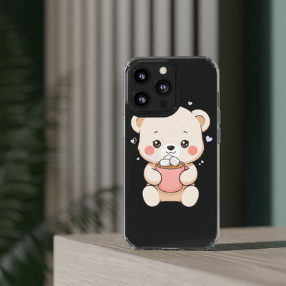 Kawaii Polar Bear Phone Case with Hot Cocoa