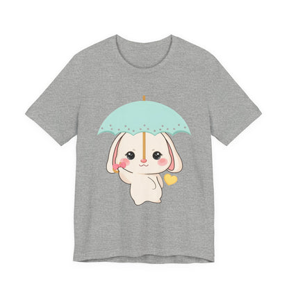 Kawaii Bunny T-Shirt, Cute Umbrella Rabbit Tee