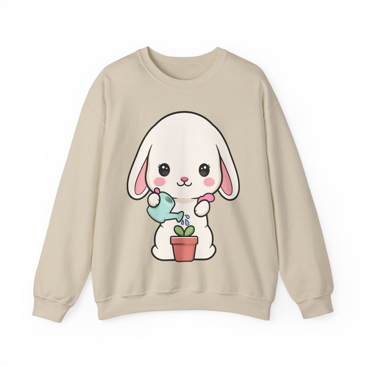 Kawaii Bunny Sweatshirt, Cute Gardening Crewneck