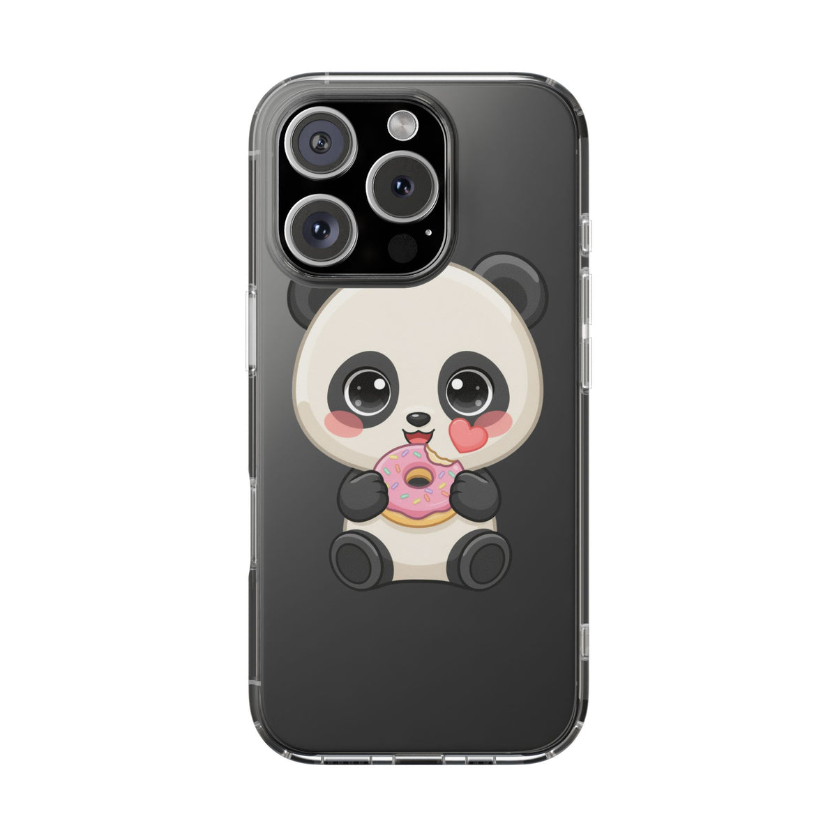 Kawaii Panda Phone Case with Donut