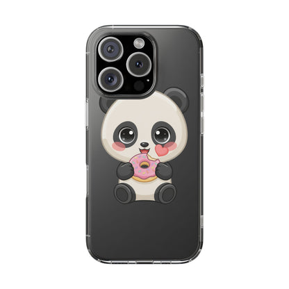 Kawaii Panda Phone Case with Donut