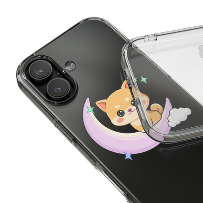 Kawaii Shiba Inu Phone Case – Crescent Moon Cutie