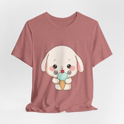 Kawaii Bunny Ice Cream Tee for Cute Style Lovers