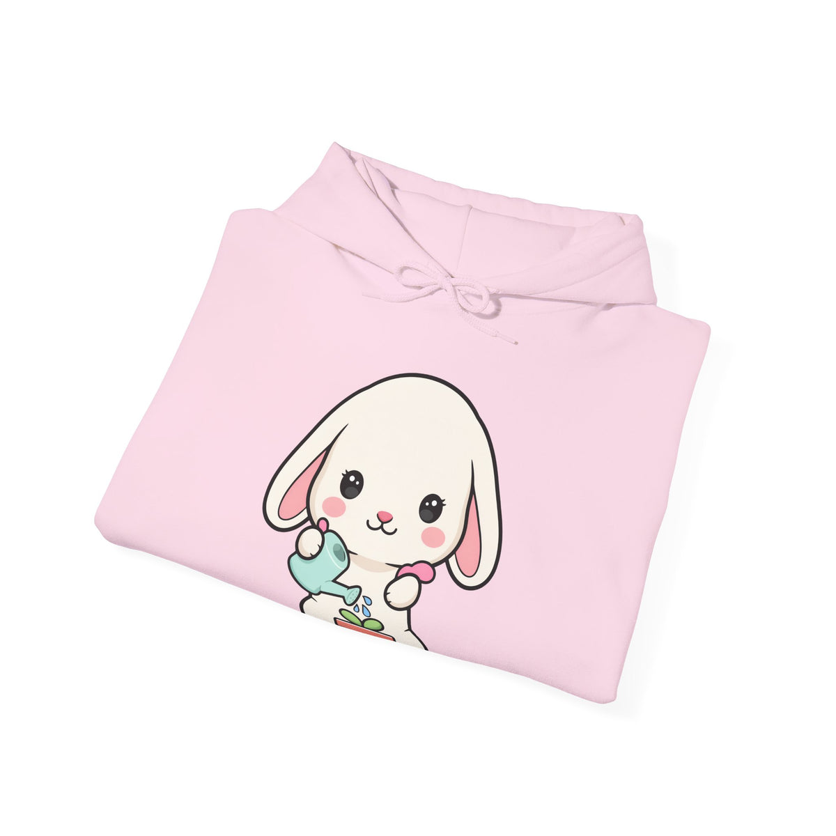 Kawaii Bunny Gardening Hoodie, Cute Plant Lover Sweatshirt