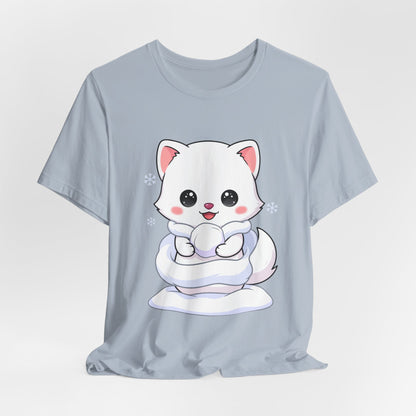 Kawaii Arctic Fox T-Shirt for Cute Winter Style