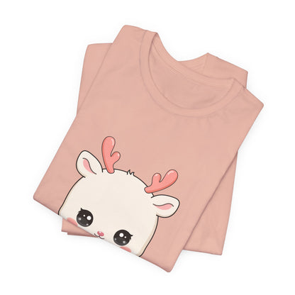 Kawaii Reindeer T-Shirt for Cozy Winter Days