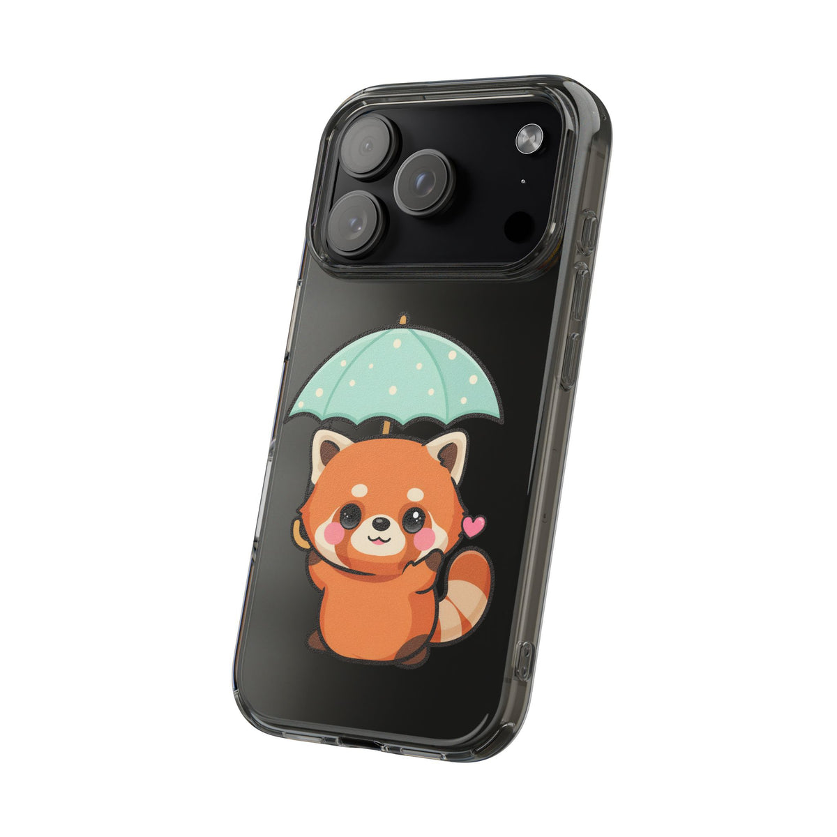 Kawaii Red Panda Clear Impact-Resistant Case