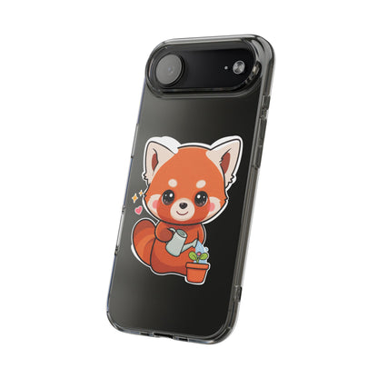 Red Panda Phone Case, Cute Plant Lover Gift