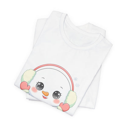 Kawaii Snowman T-Shirt for Cute Winter Style