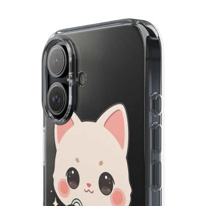 Kawaii Cat Phone Case, Cute Plant Lover Gift