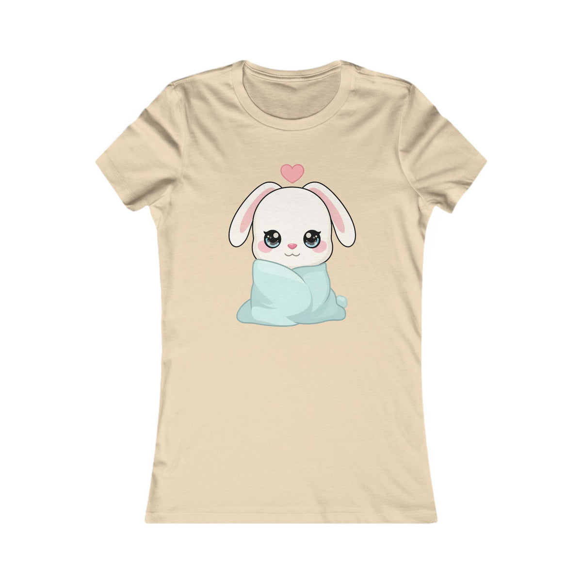 Kawaii Bunny T-Shirt, Cozy Blanket Chibi Rabbit