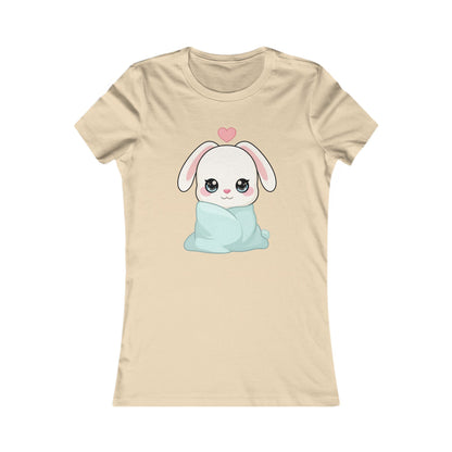 Kawaii Bunny T-Shirt, Cozy Blanket Chibi Rabbit