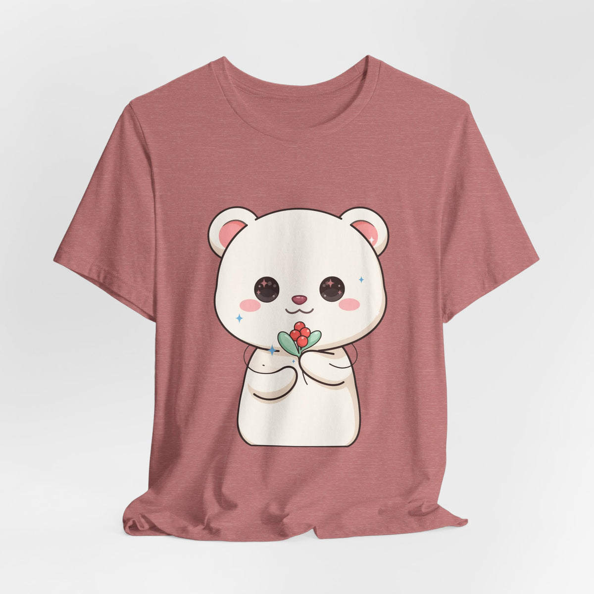 Kawaii Polar Bear Christmas T-Shirt for Cute Holiday Fans