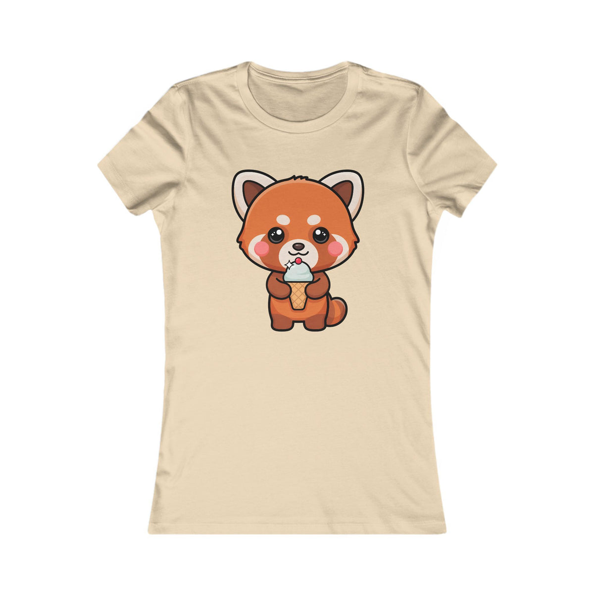 Kawaii Red Panda Ice Cream Women's Favorite Tee