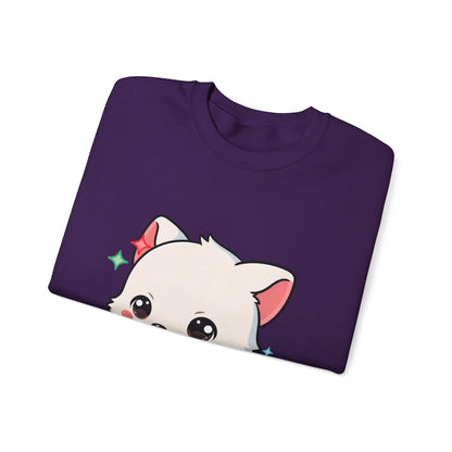 Kawaii Christmas Fox Sweatshirt, Cute Holiday Crewneck