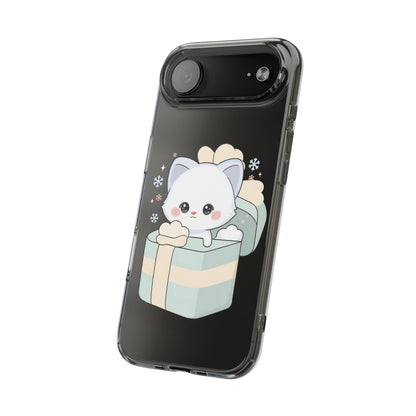 Kawaii Arctic Fox Clear Impact-Resistant Phone Case