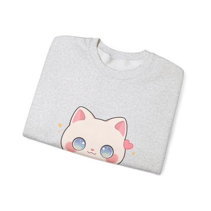 Kawaii Gamer Cat Sweatshirt for Cozy Gaming Nights