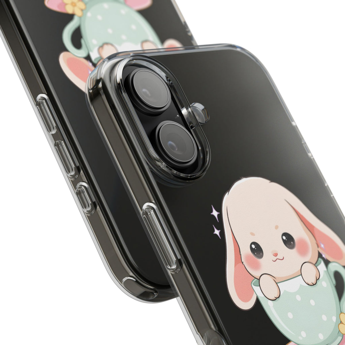 Kawaii Bunny Phone Case, Cute Teacup Rabbit