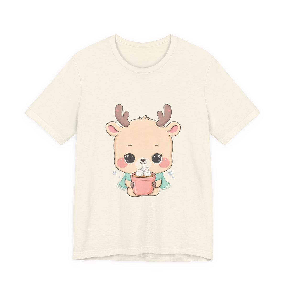 Kawaii Reindeer T-Shirt for Cozy Cocoa Season
