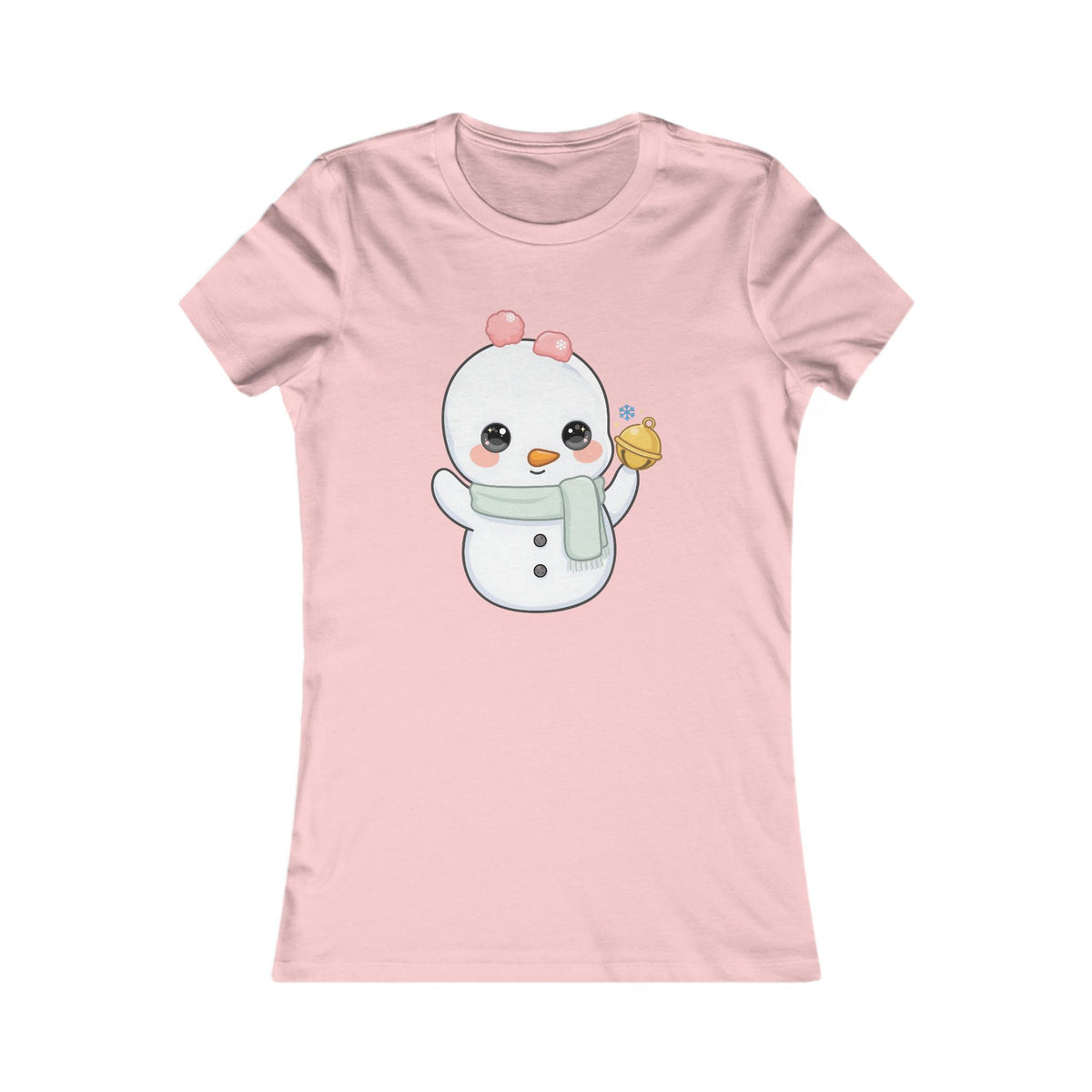 Kawaii Snowman Women's Tee for Cozy Holiday Cheer