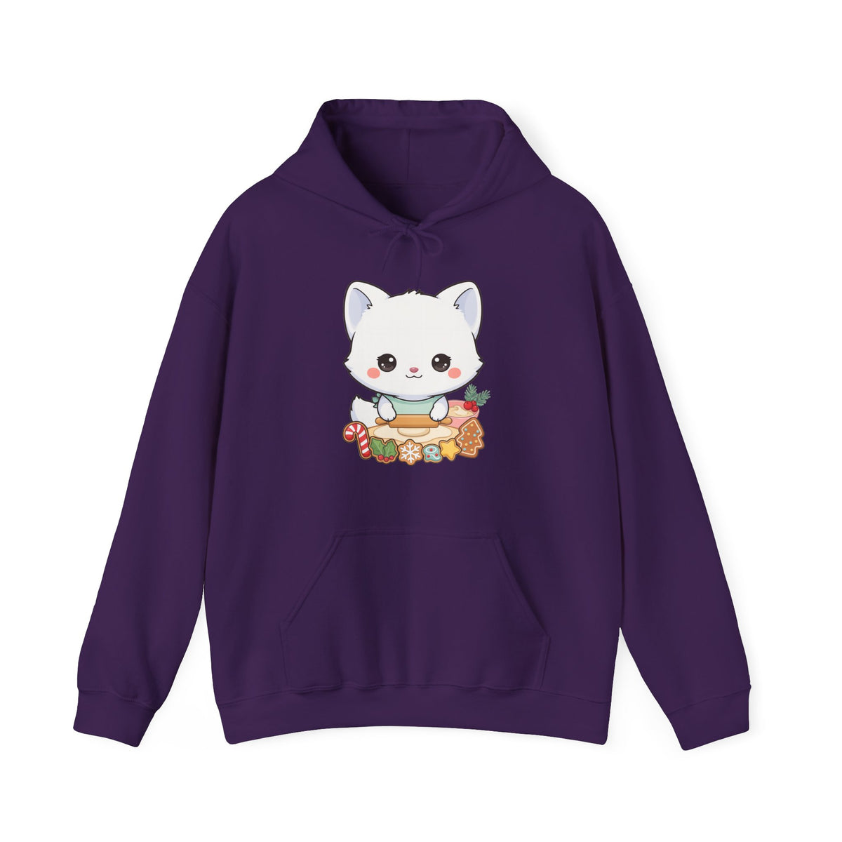 Christmas Fox Baking Hoodie, Kawaii Cookie Baker Sweatshirt