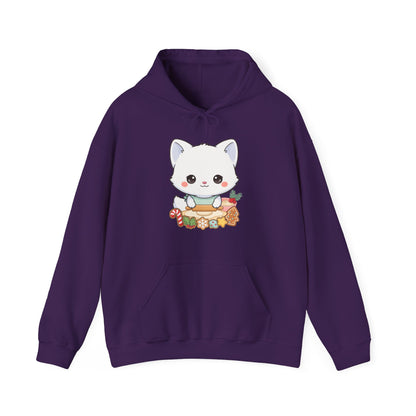 Christmas Fox Baking Hoodie, Kawaii Cookie Baker Sweatshirt