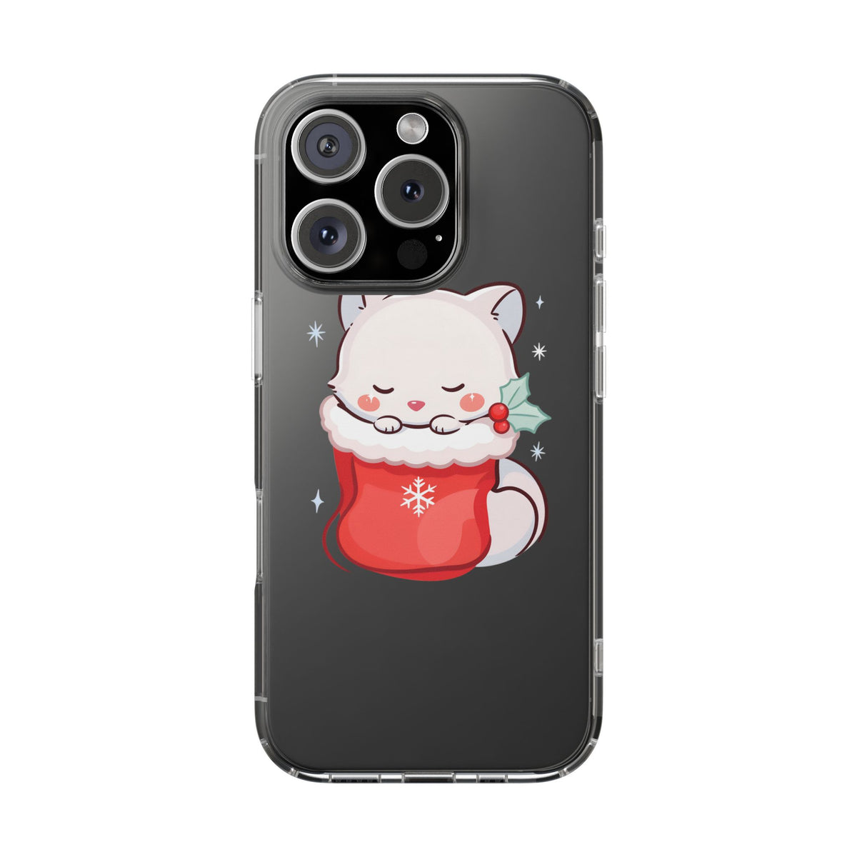 Christmas Fox Phone Case, Cute Holiday Stocking Gift