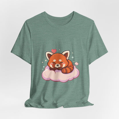 Kawaii Red Panda T-Shirt, Cute Sleeping Animal Tee