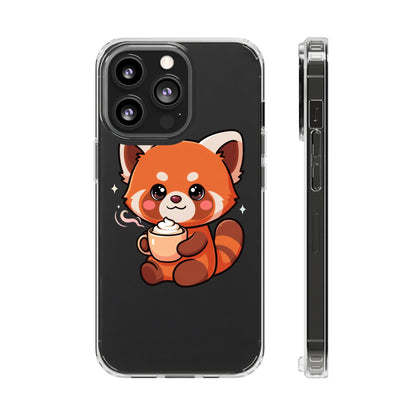 Kawaii Red Panda Phone Case with Latte