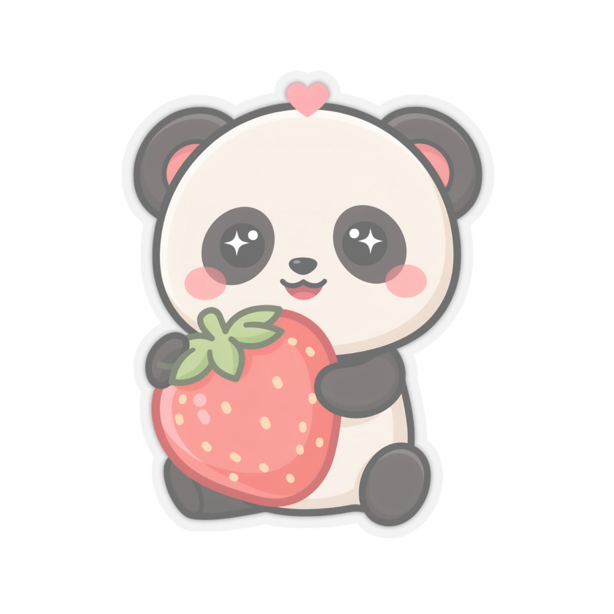 Kawaii Panda Strawberry Sticker for Sweet Little Joys