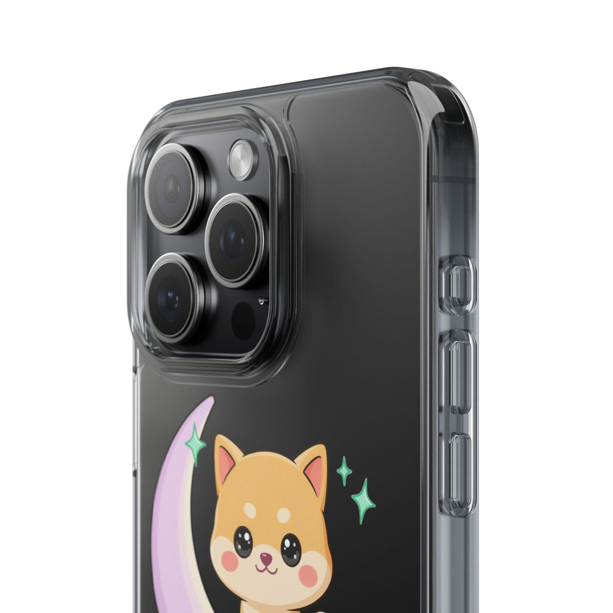 Kawaii Shiba Inu Phone Case – Crescent Moon Cutie