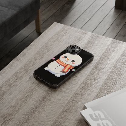 Kawaii Snowman Phone Case – Cute Christmas Clear Case